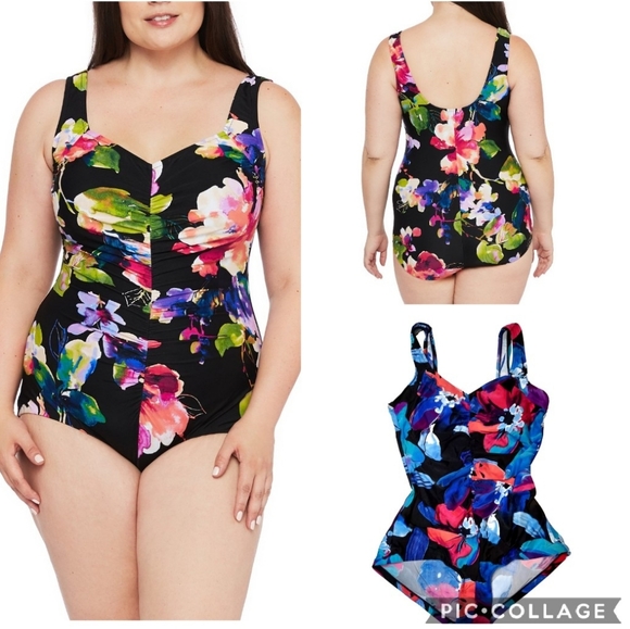Maxine of Hollywood Other - Maxine of Hollywood Flattering Swimsuit Floral NEW